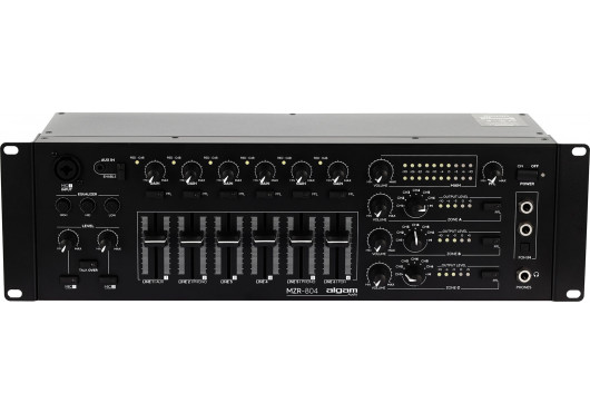 rackmount 4 zone mixer, 6 + 2 channels 