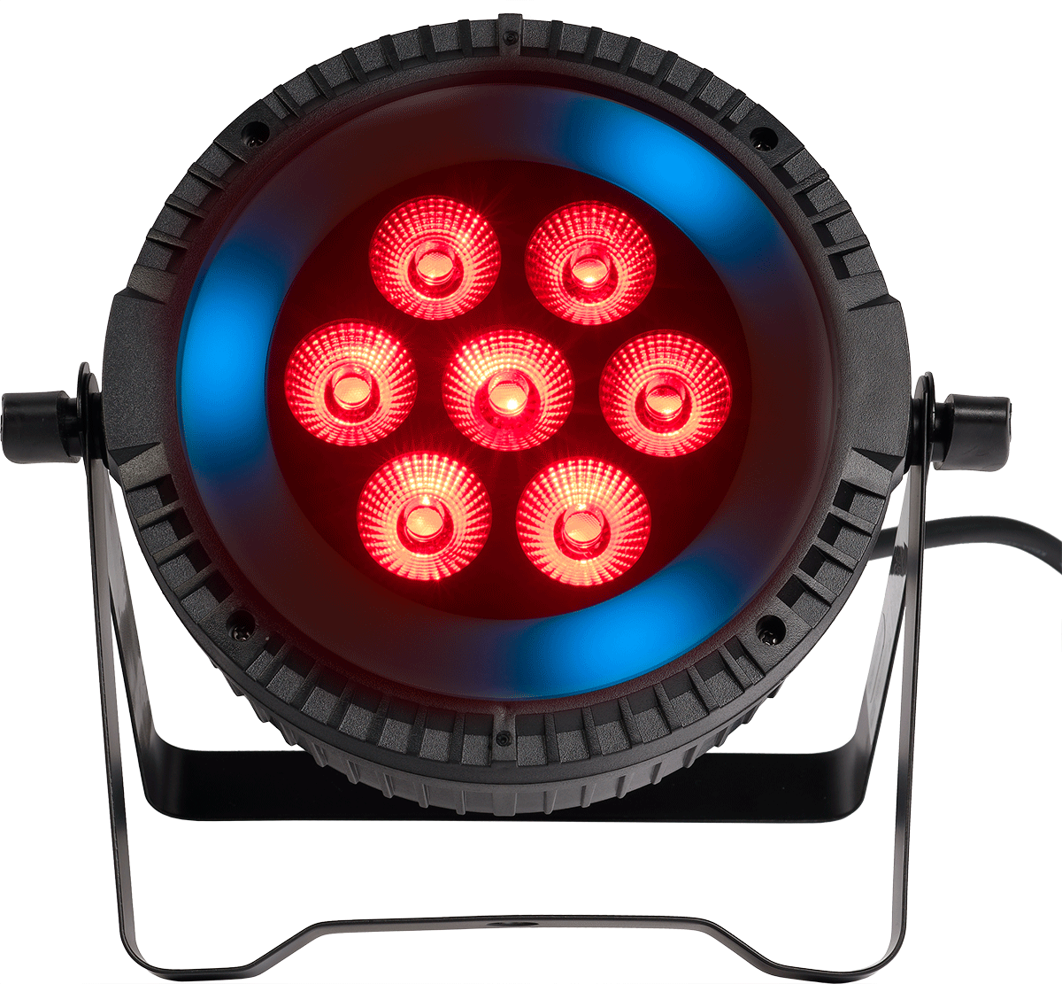 PARWASH 76 RING 7 x 6W LED PAR Wash with RGB LED Ring