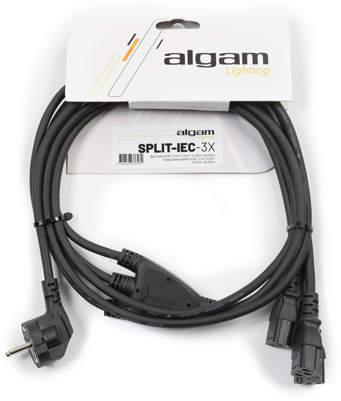 Split 3 IEC connectors 2.4m