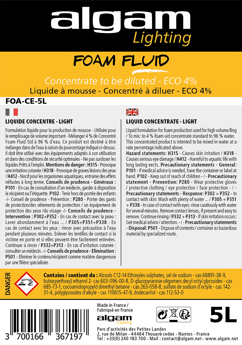 5 L concentrated foam ECO