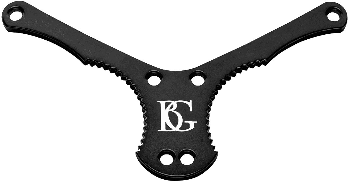 Zen leather yoke for bass clarinet - metal carabiner
