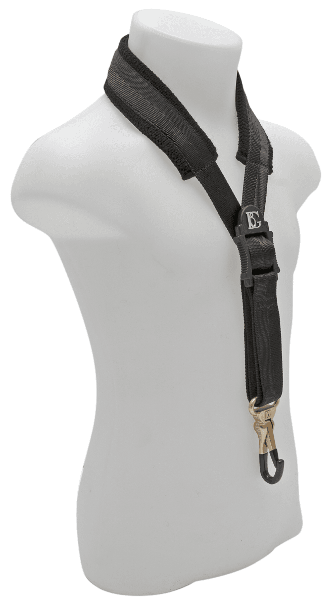 Strap comfort for sax - metal snap hook - size S