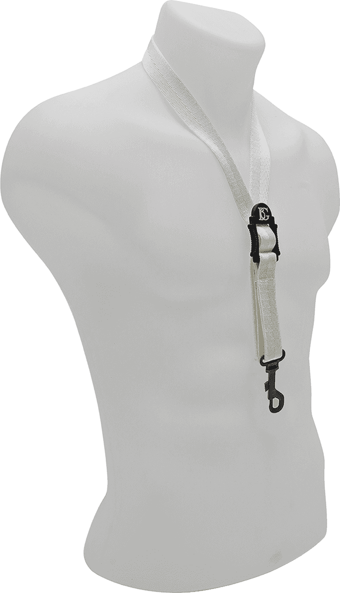 White standard cord for sax - carabiner