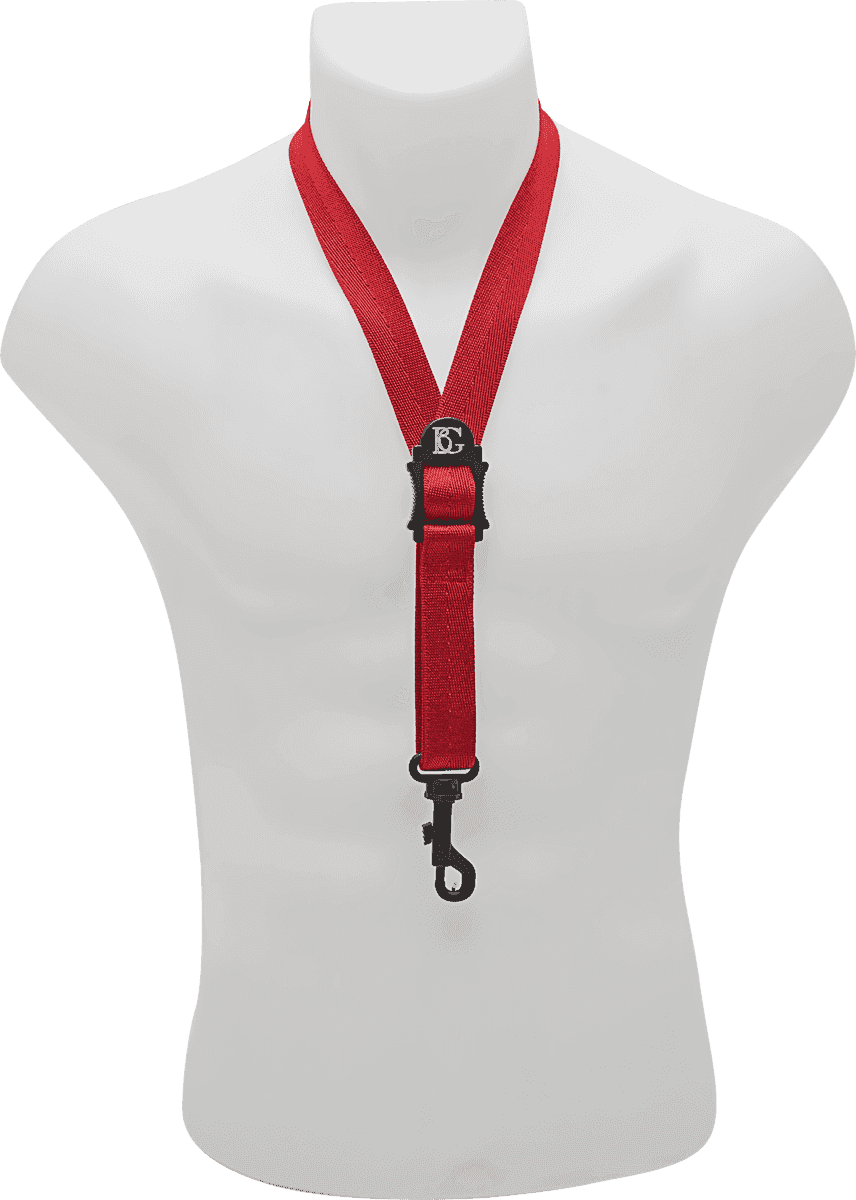 Strap standard red for sax - snap hook