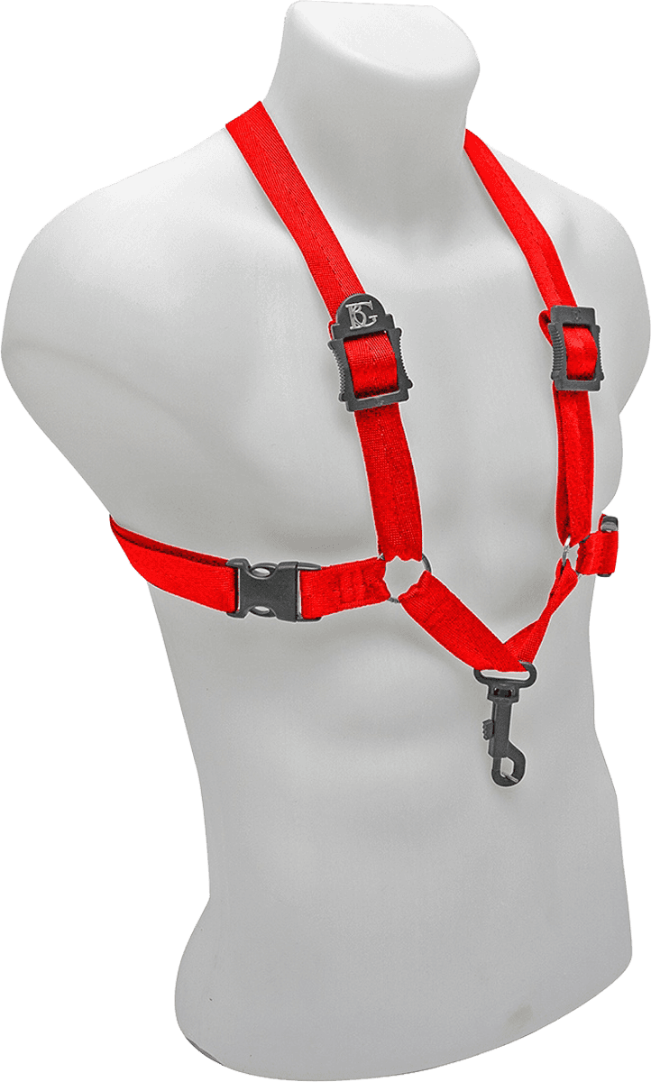 Harness red for sax - snap hook - man XL