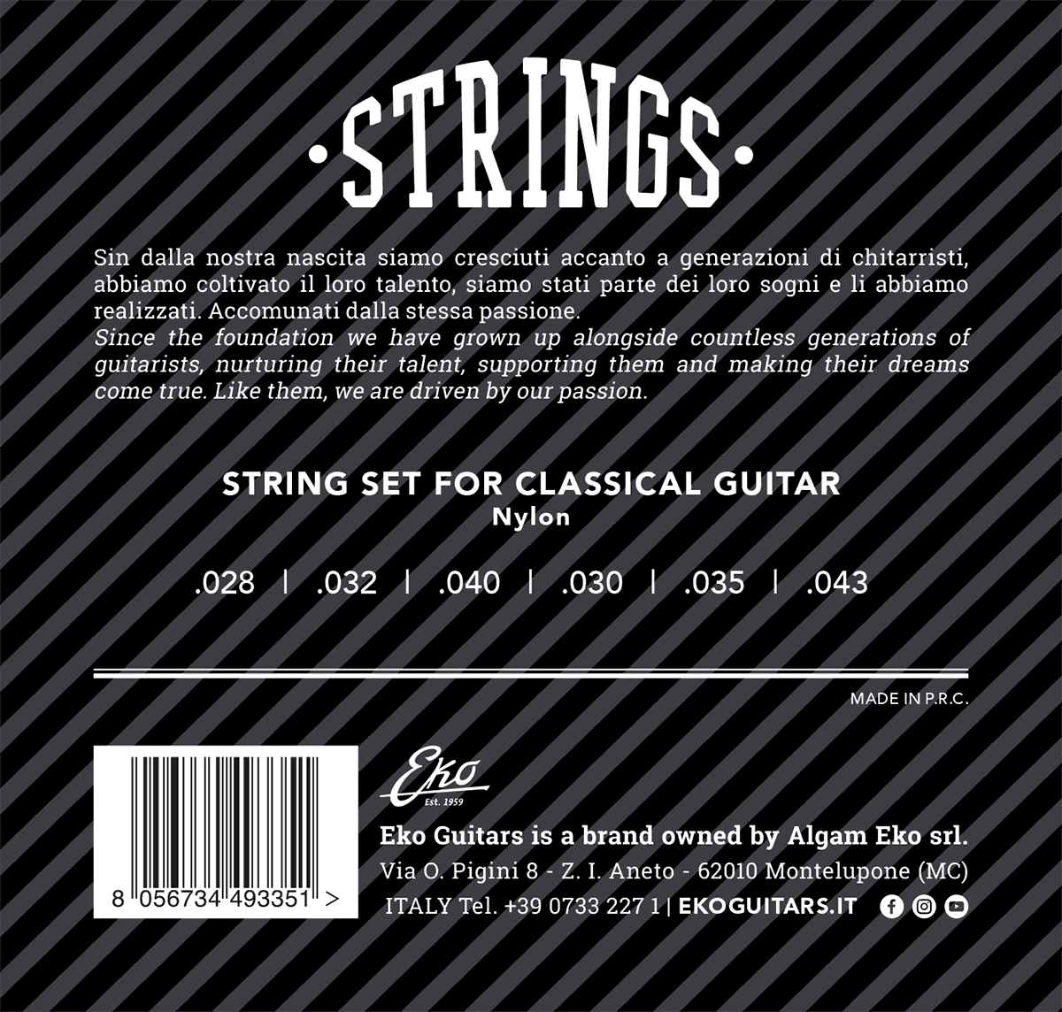 Classical guitar strings, medium tension