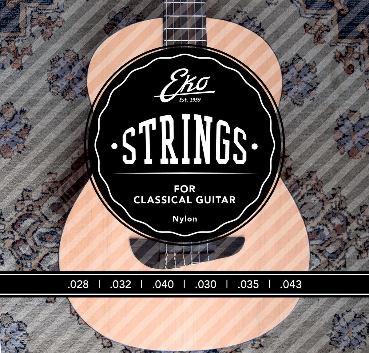 Classical guitar strings, medium tension