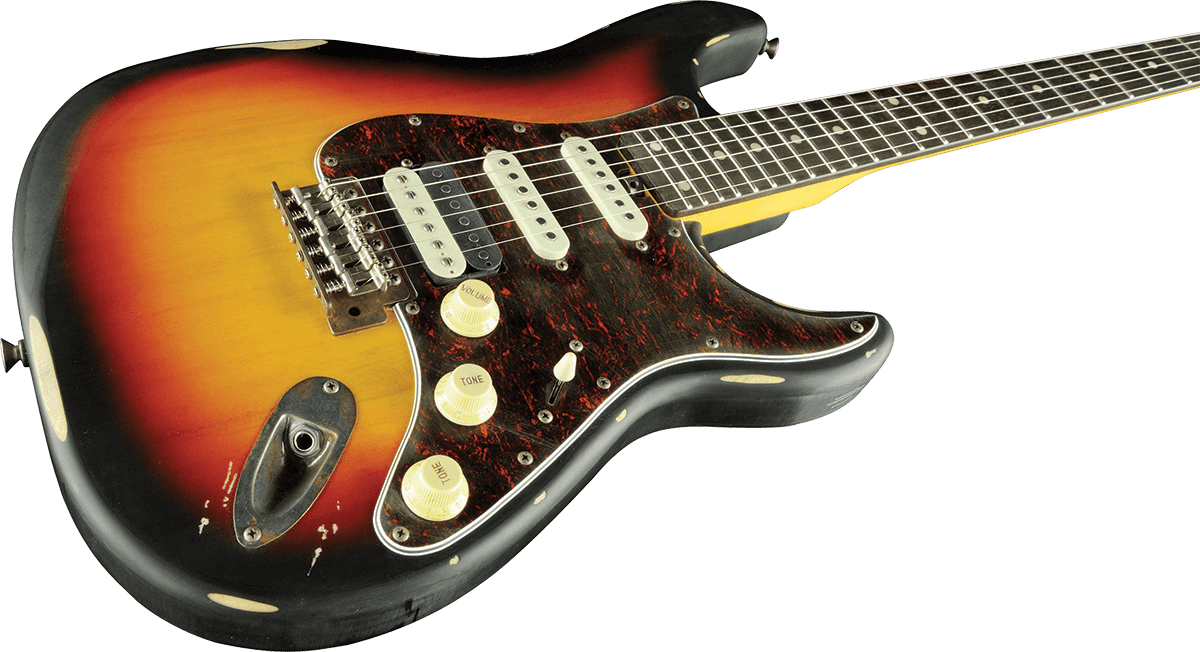 Double cutaway Relic Sunburst