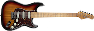 Type Strat vintage lightweight body - maple fingerboard - Sunburst