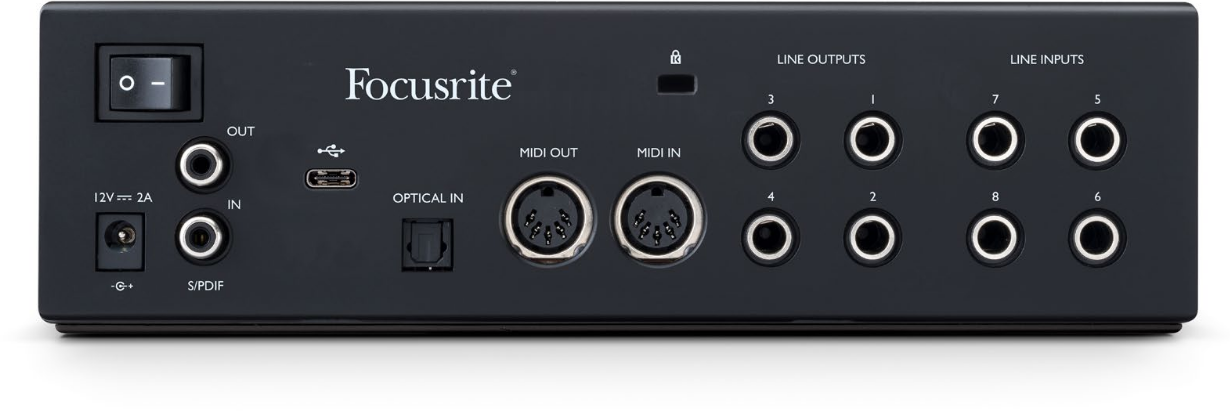 18 in / 8 out USB-C audio interface with analog air-circuit