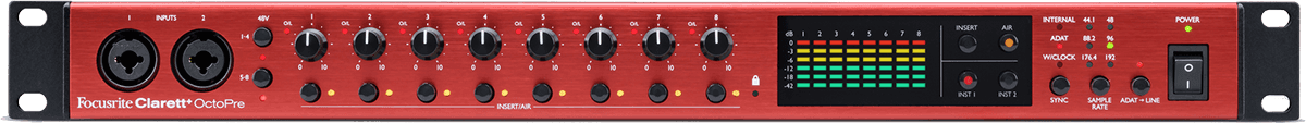 8 channel ADAT microphone preamp