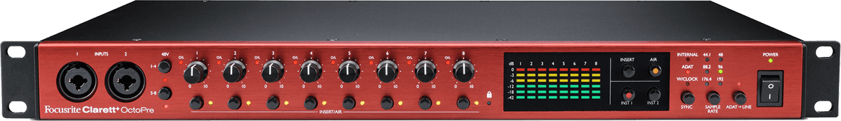 8 channel ADAT microphone preamp