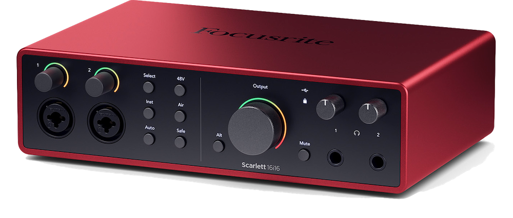 16 in/16 out audio interface, adat, spdif, auto gain, midi, monitor switch