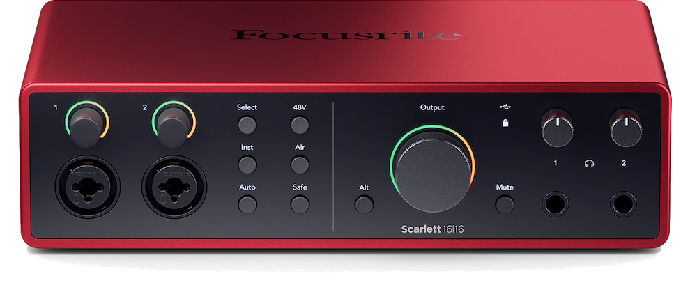 16 in/16 out audio interface, adat, spdif, auto gain, midi, monitor switch