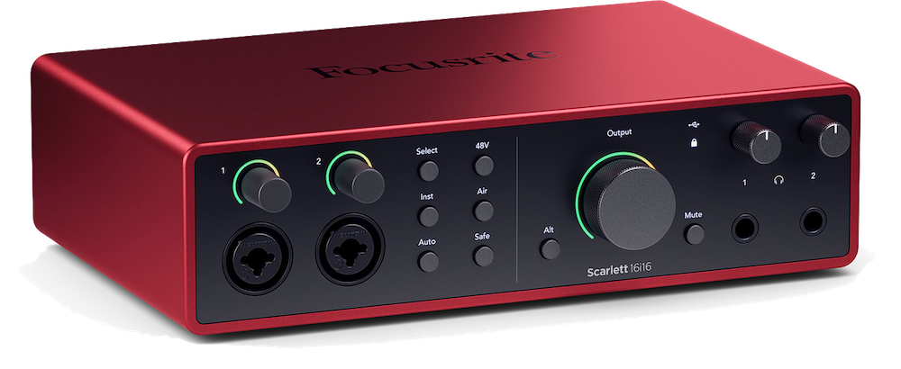 16 in/16 out audio interface, adat, spdif, auto gain, midi, monitor switch