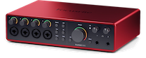18 in/16 out audio interface, adat, auto gain, midi, spdif, monitor switch