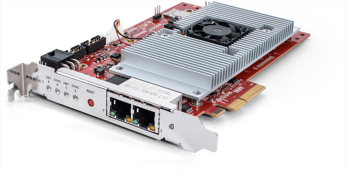 Ultra-low latency, high-channel-count PCIe Dante interface