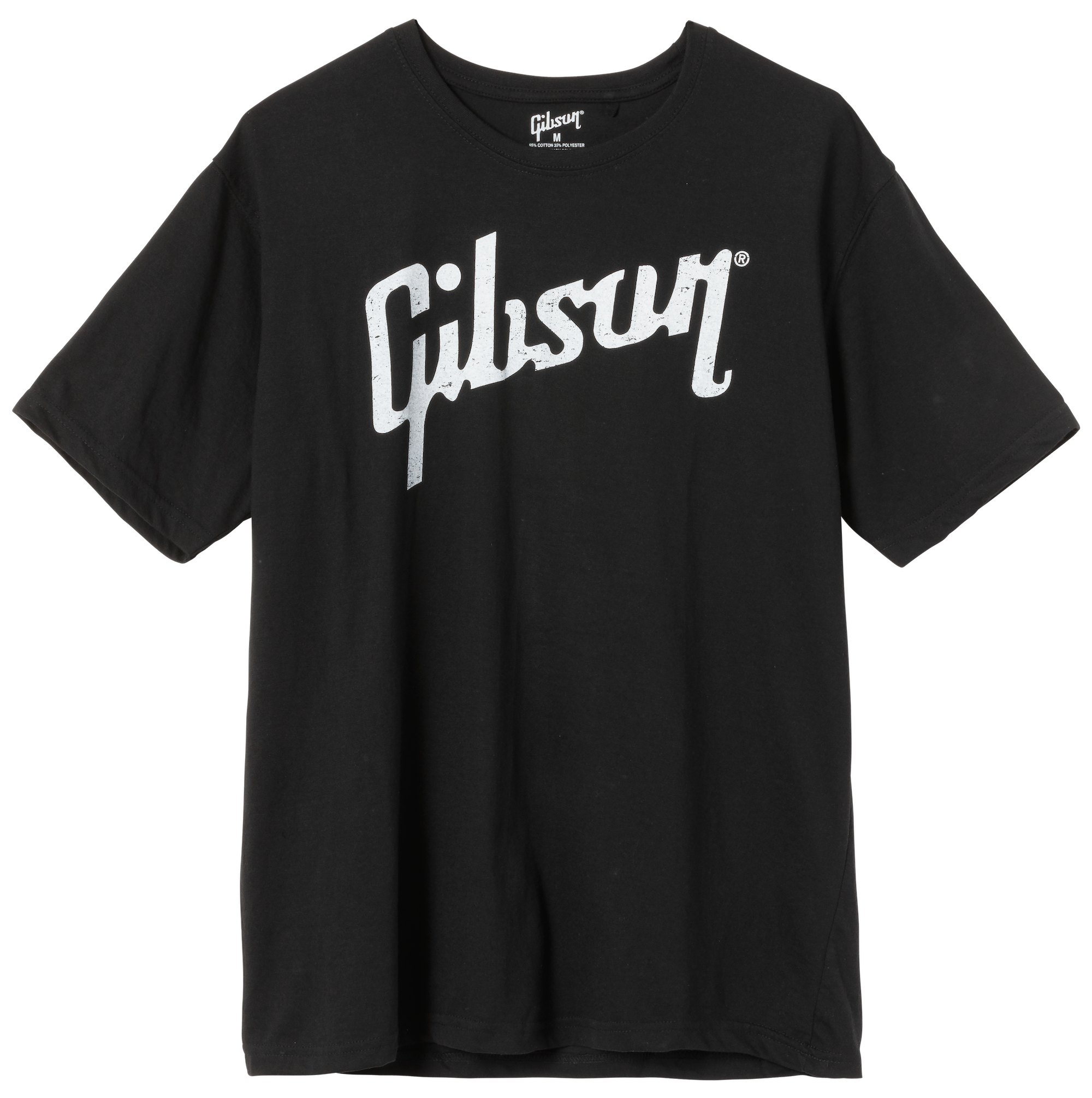 Distressed Gibson Logo T (Black), Large