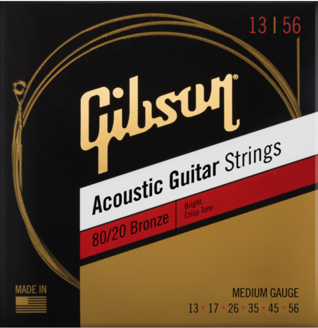 13-56 80/20 Bronze Acoustic Guitar Strings Medium