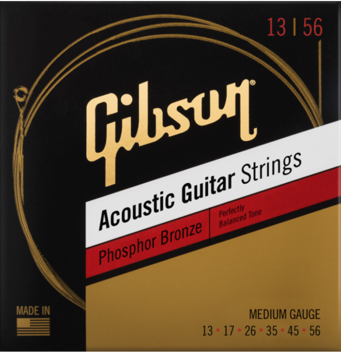 13-56 Phosphor Bronze Acoustic Guitar Strings Medium