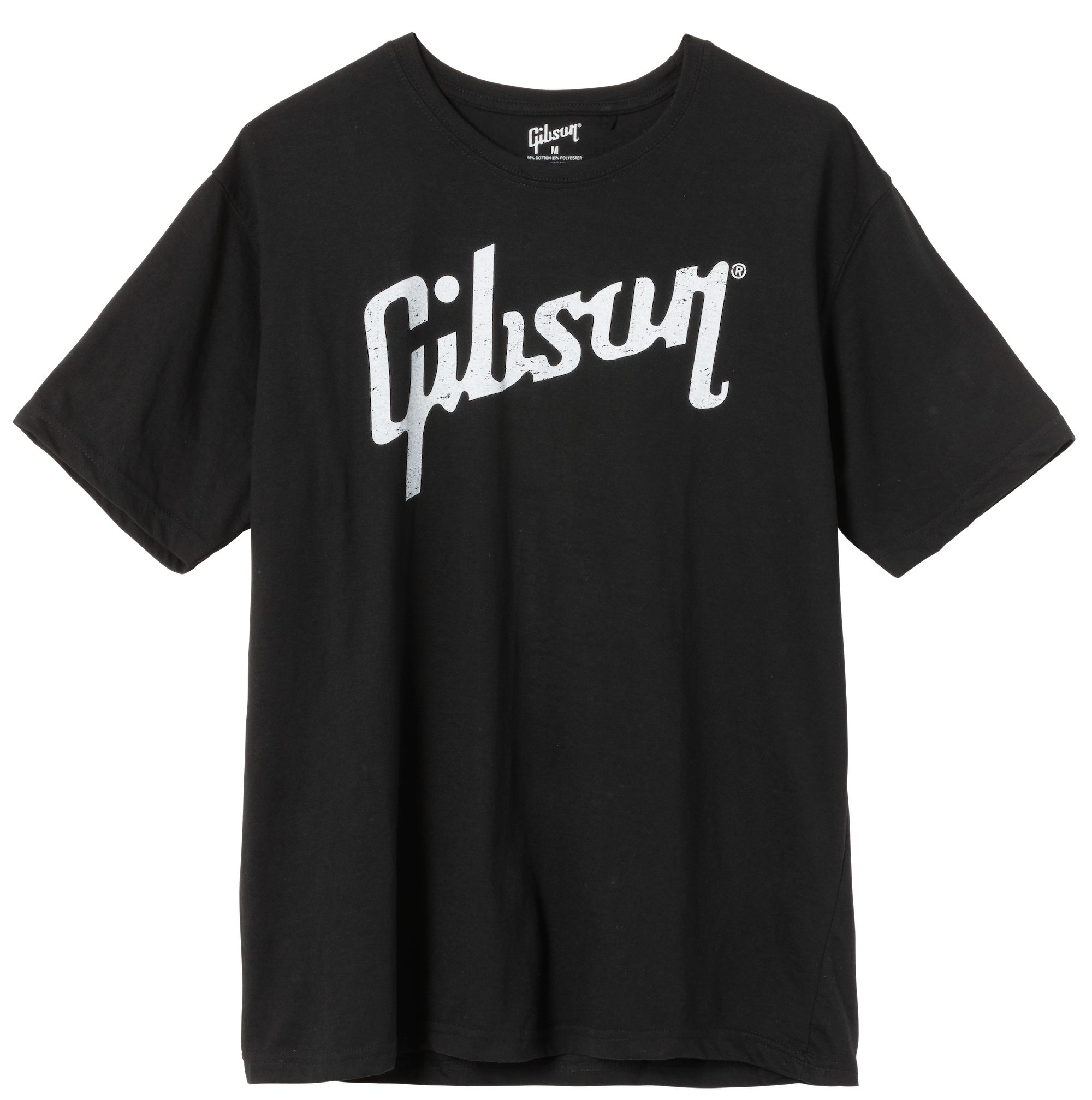 Distressed Gibson Logo T (Black), Medium