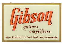 Gibson Vintage Lighted Sign, Guitars & Amplifiers Sign