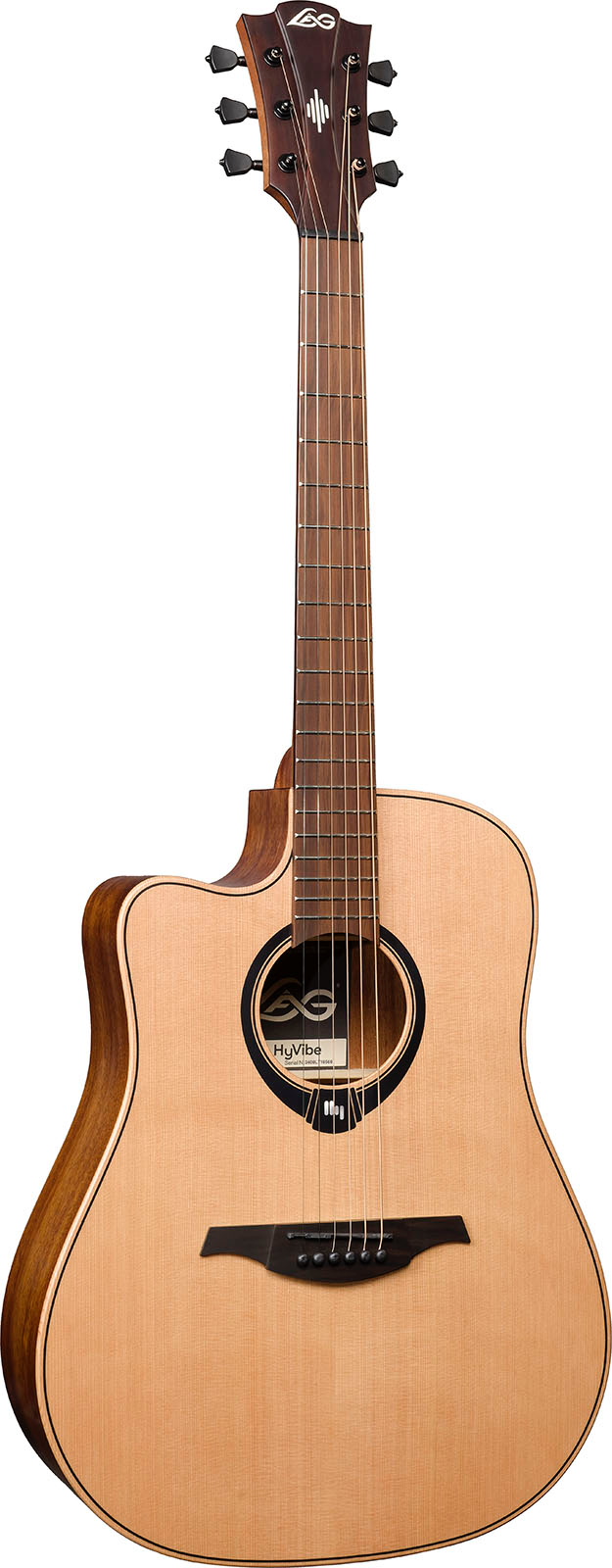 HyVibe 10 Lefty Dreadnought Cutaway Satin