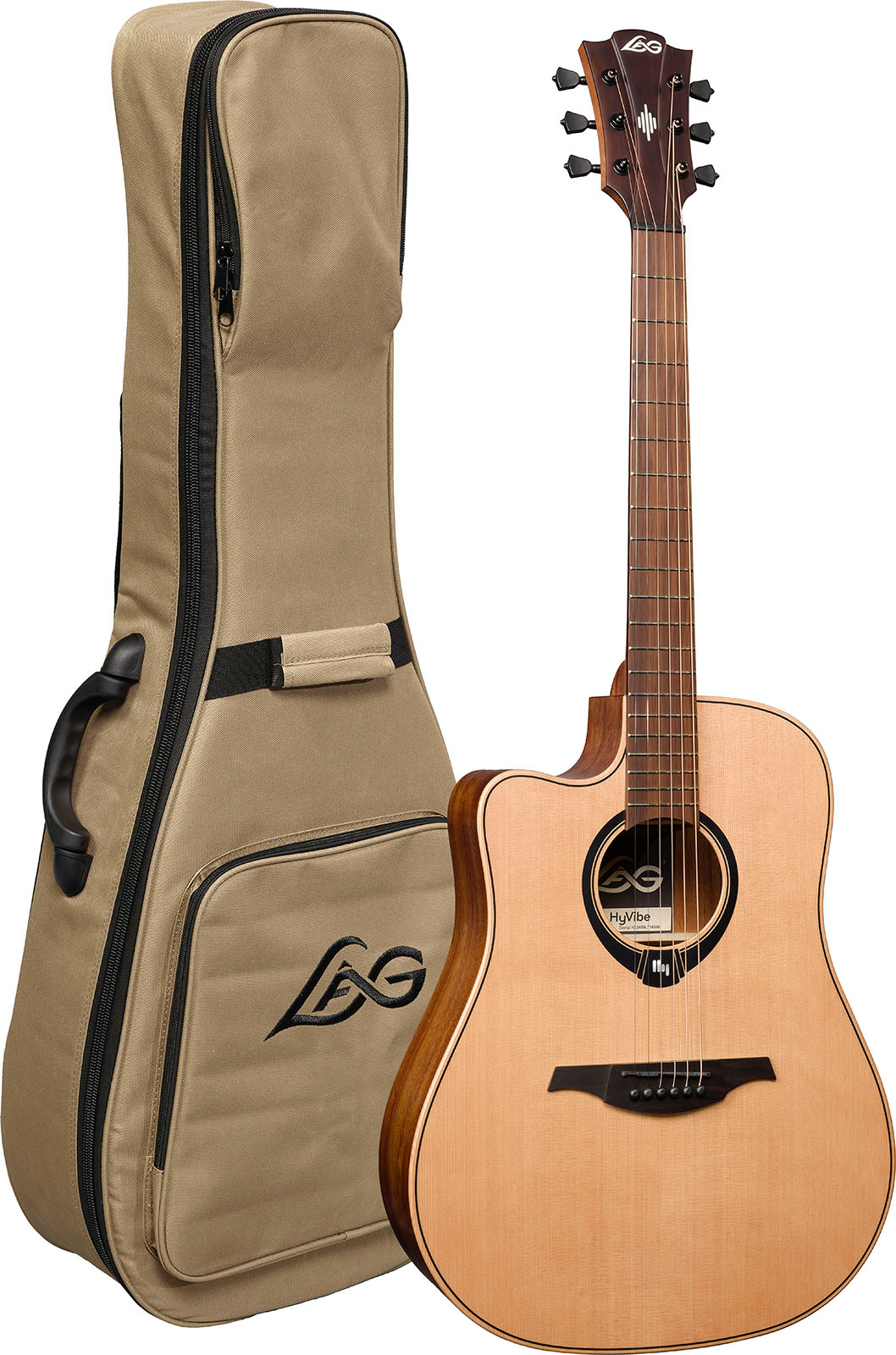 HyVibe 10 Lefty Dreadnought Cutaway Satin
