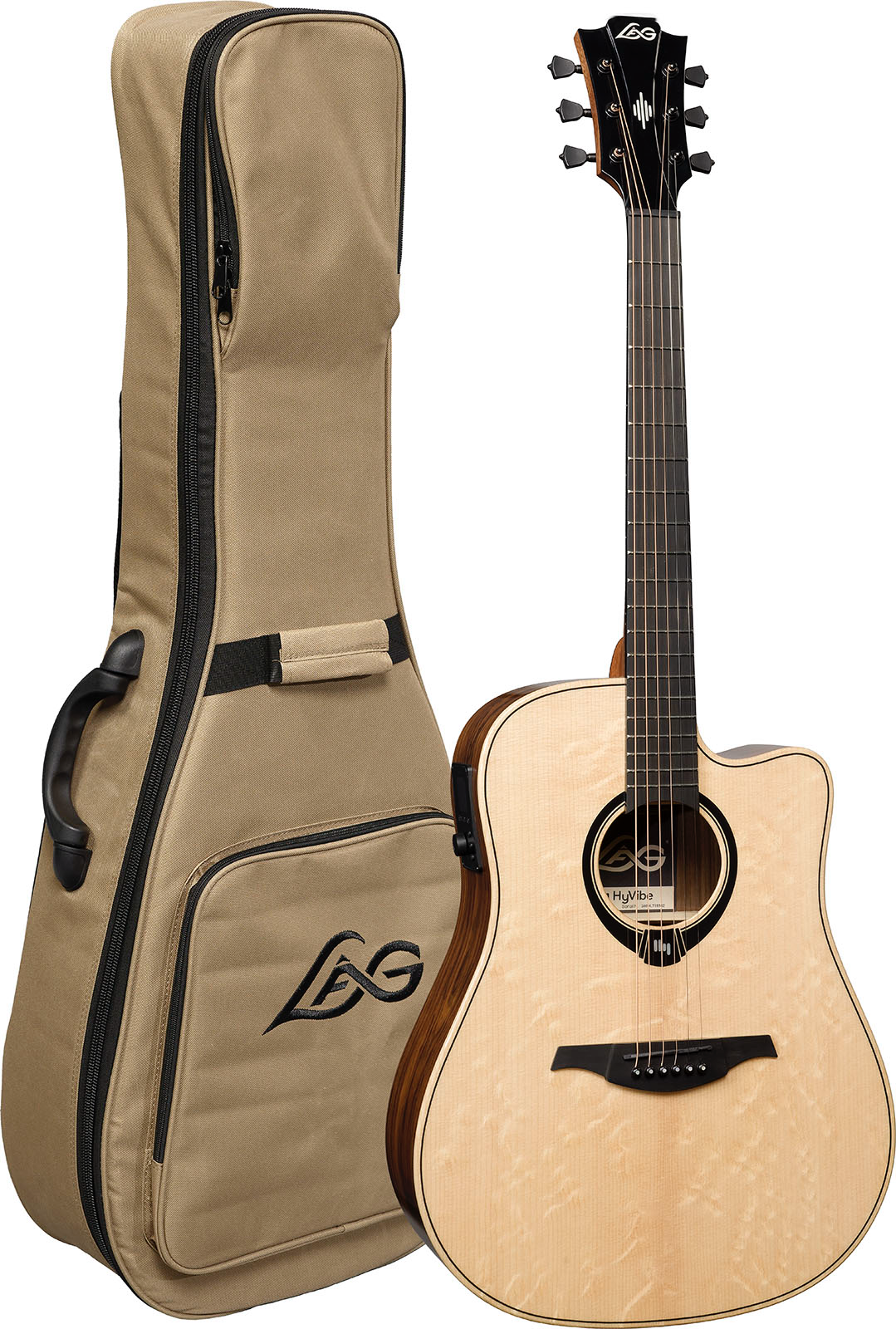 HyVibe 30 Dreadnought Cutaway Gloss