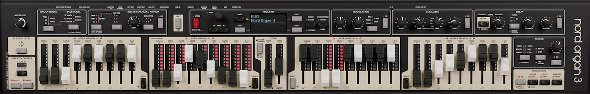 Orgen med triple sensor tangenter