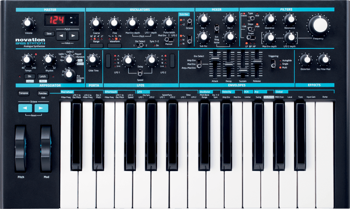 25-keys bass synth