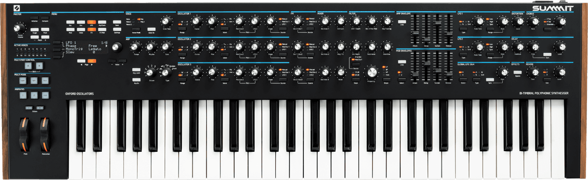 Hybrid 61-keys polysynth 16 voices