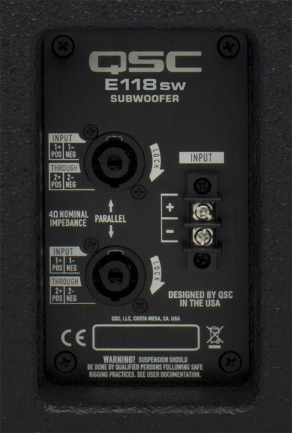1 × 18-inch, subwoofer, non-powered
