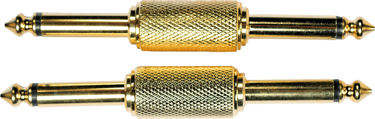 1/4 jack to 1/4 jack adapter - set of 2