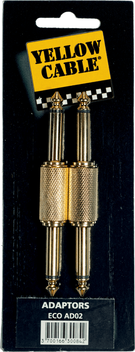 1/4 jack to 1/4 jack adapter - set of 2