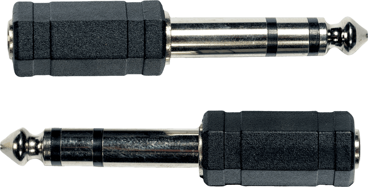 1/4 TRS jack to 3.5 mm female TRS jack adapter - set of 2