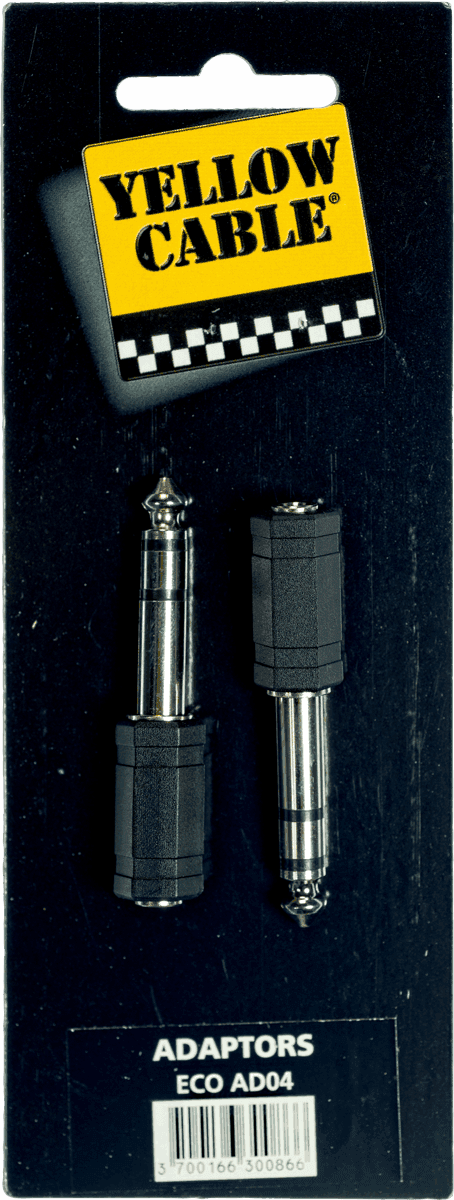 1/4 TRS jack to 3.5 mm female TRS jack adapter - set of 2