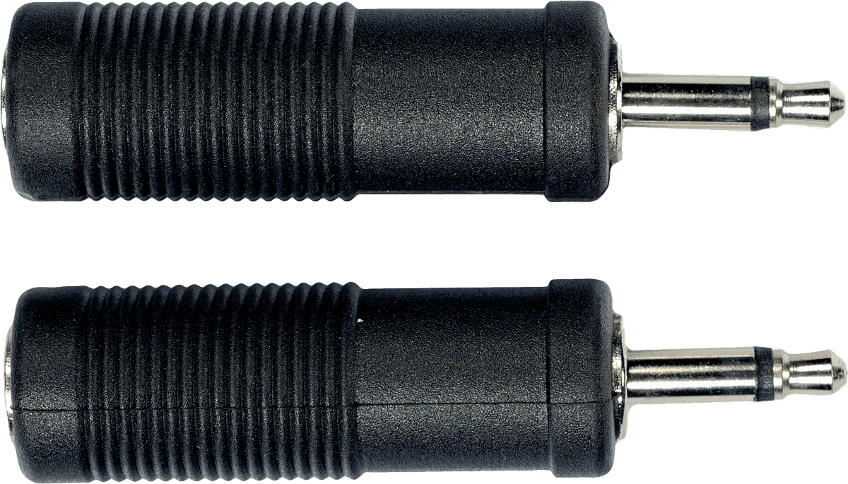 3.5 mm jack to 1/4 female jack adapter - set of 2