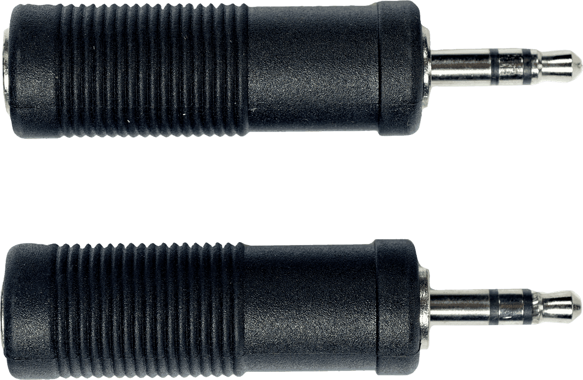 3.5 mm TRS jack to 1/4 female TRS jack adapter - set of 2