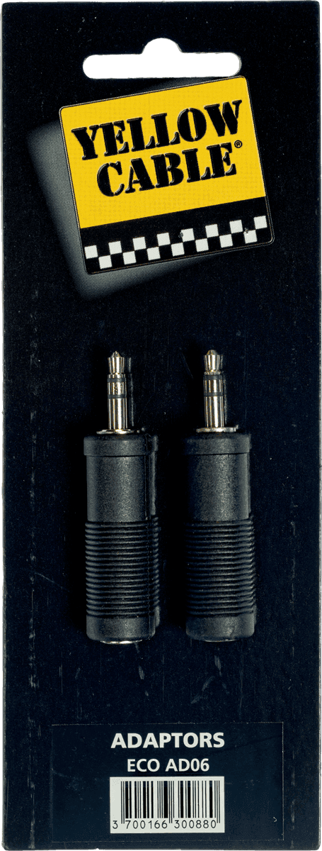 3.5 mm TRS jack to 1/4 female TRS jack adapter - set of 2