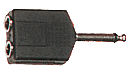 1/4 jack to 2 x 1/4 female jacks adapter - set of 2