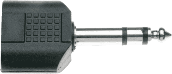 1/4 TRS jack to 2 x 1/4 female TRS jacks adapter - set of 2