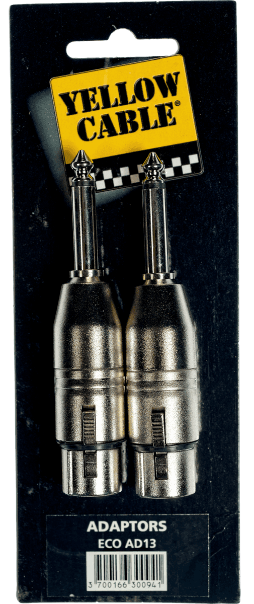 1/4 jack to female xlr adapter - set of 2