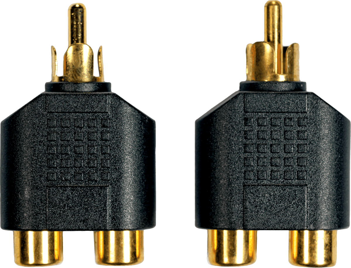rca to 2 x female rca adapter - set of 2