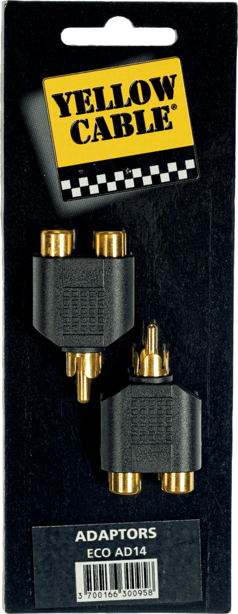 rca to 2 x female rca adapter - set of 2