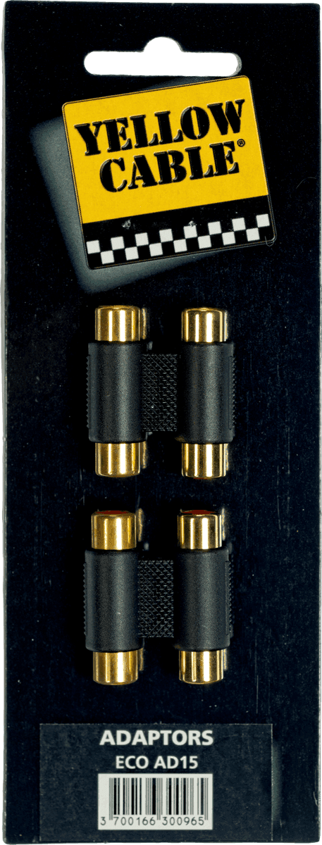 2 x female rca to 2 x female rca adapter - set of 2