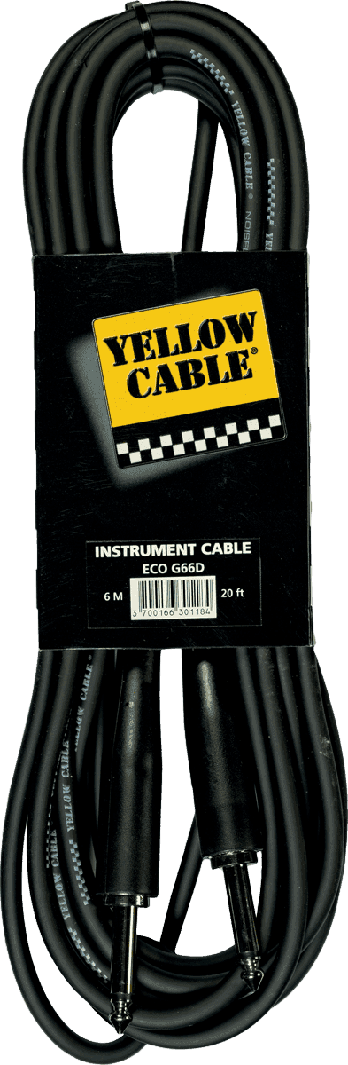 1/4 molded jack cable 20ft/6m