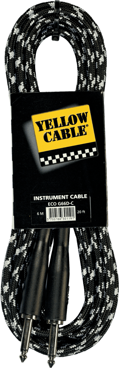 1/4 molded jack tweed black cable 20ft/6m