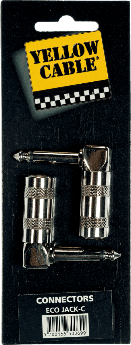 Angled chrome 1/4 jack - set of 2