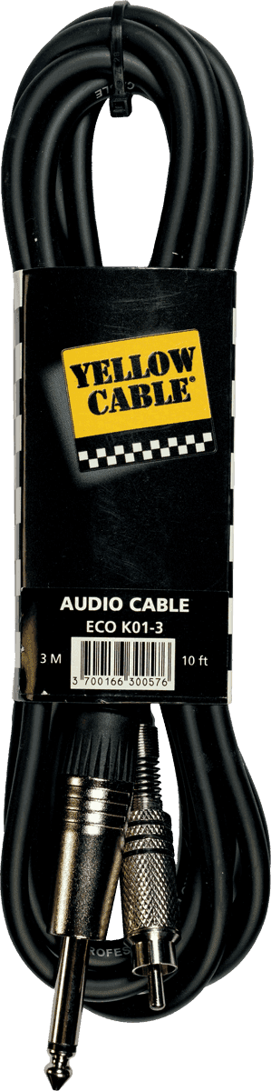 Rca to 1/4 jack cable 9ft/3m